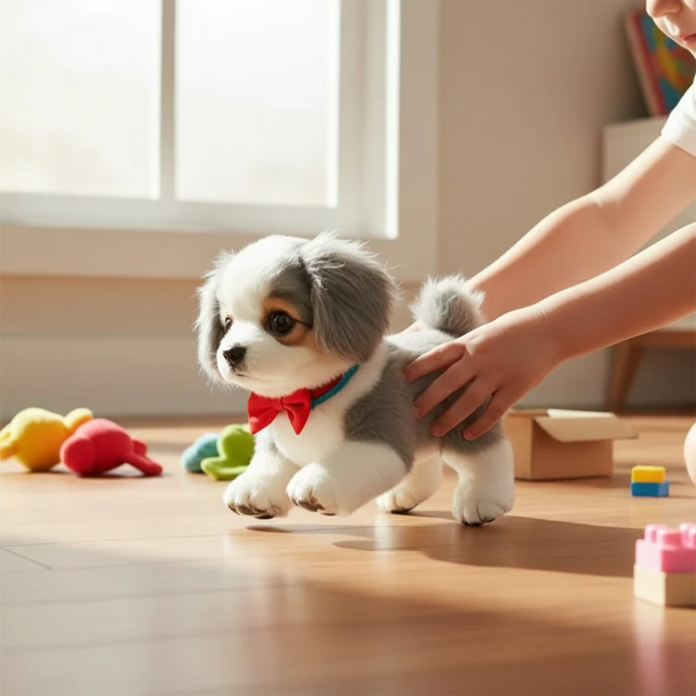 Plush Dog Toy Battery Operated Stuffed Animal Dog Soft Coat - Image 7